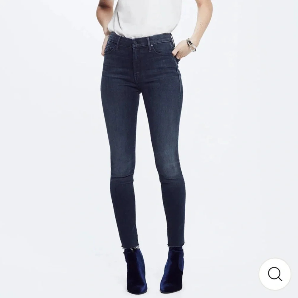 MOTHER High Waisted Looker Ankle Fray in Last Call - Picture 2 of 12